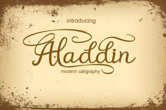 Aladdin Typeface: A Graceful Script for Elegant Branding