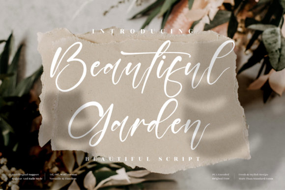 Beautiful Garden Typeface for Elegant Craft Designs