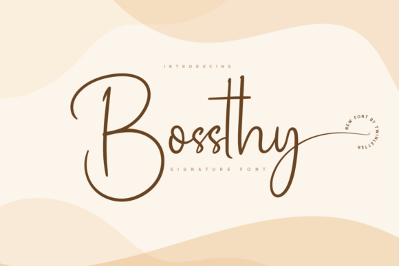 Bossthy Script Font Review for Elegant Campaign Design