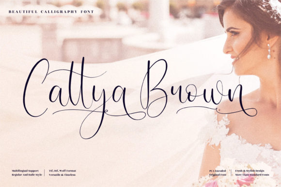 Cattya Brown Script Font for Elegant Web Design