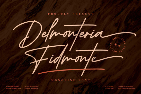 Delmonteria Fidmonte: A Chic Script Handwritten Font for Elegant Branding