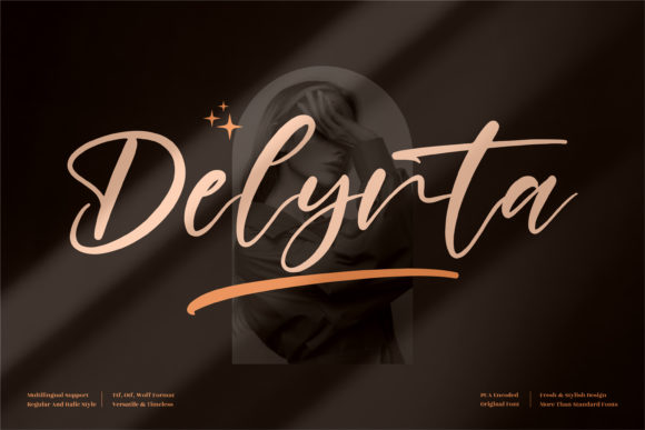 Delynta Script Font for Elegant Social Media and Brand Design