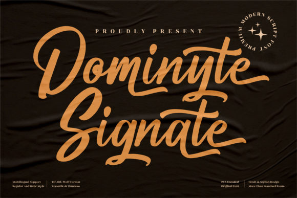 Dominyte Signate: The Playful Script Font for Engaging Campaign Graphics