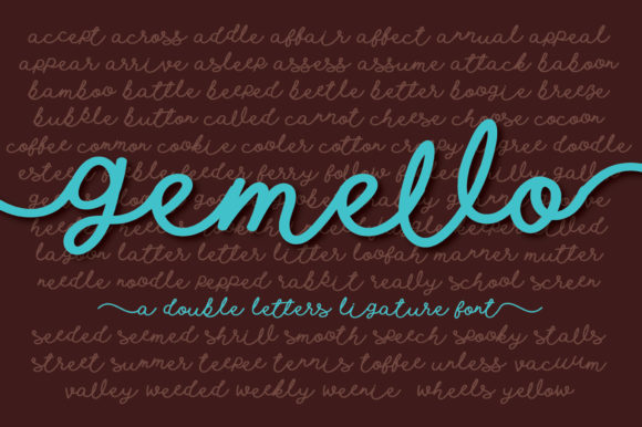 Gemello Typeface: Elegant Script for Handmade Branding