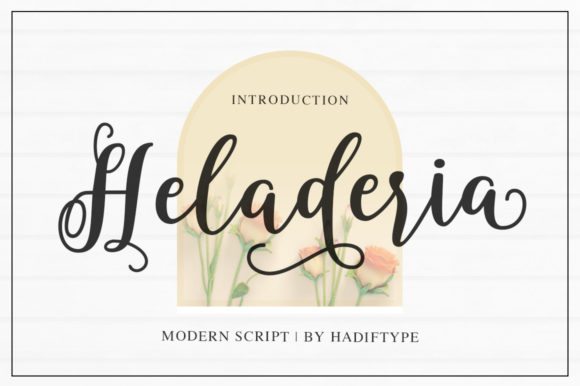 Heladeria Script Font for Elegant Brand Design