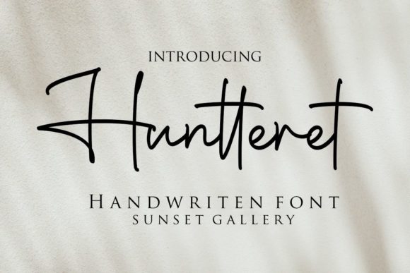 Huntteret: A Delicate Script Handwritten Font for Elegant Crafts