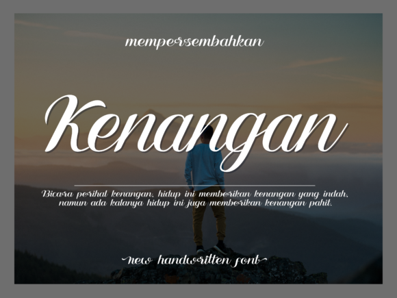 Kenangan Script Font for Campaign Design