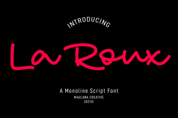 La Roux Typeface: A Delicate Script for Elegant Brand Identity