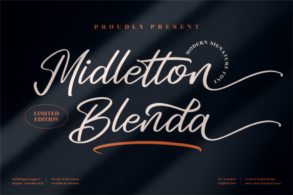 Midletton Blenda: A Chic Script Font for Elegant Brand Campaigns