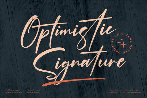 Optimistic Signature Font for Modern Branding
