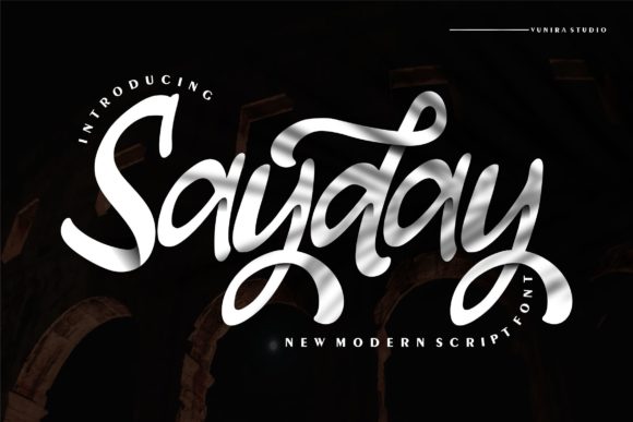 Sayday Script Handwritten Font for Elegant Editorial Design